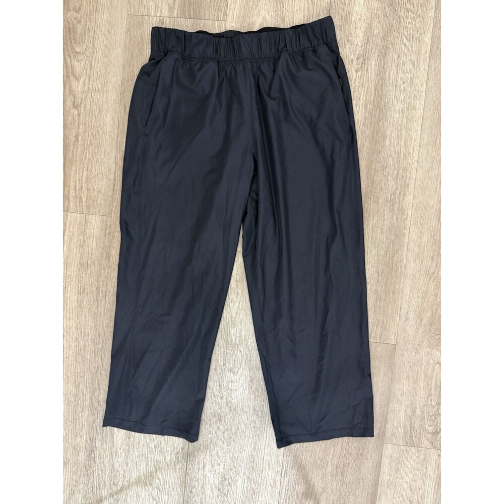 Lululemon Lab Next Move Crop Wide Leg Pants Size 8 Black LW6AN2S Cropped